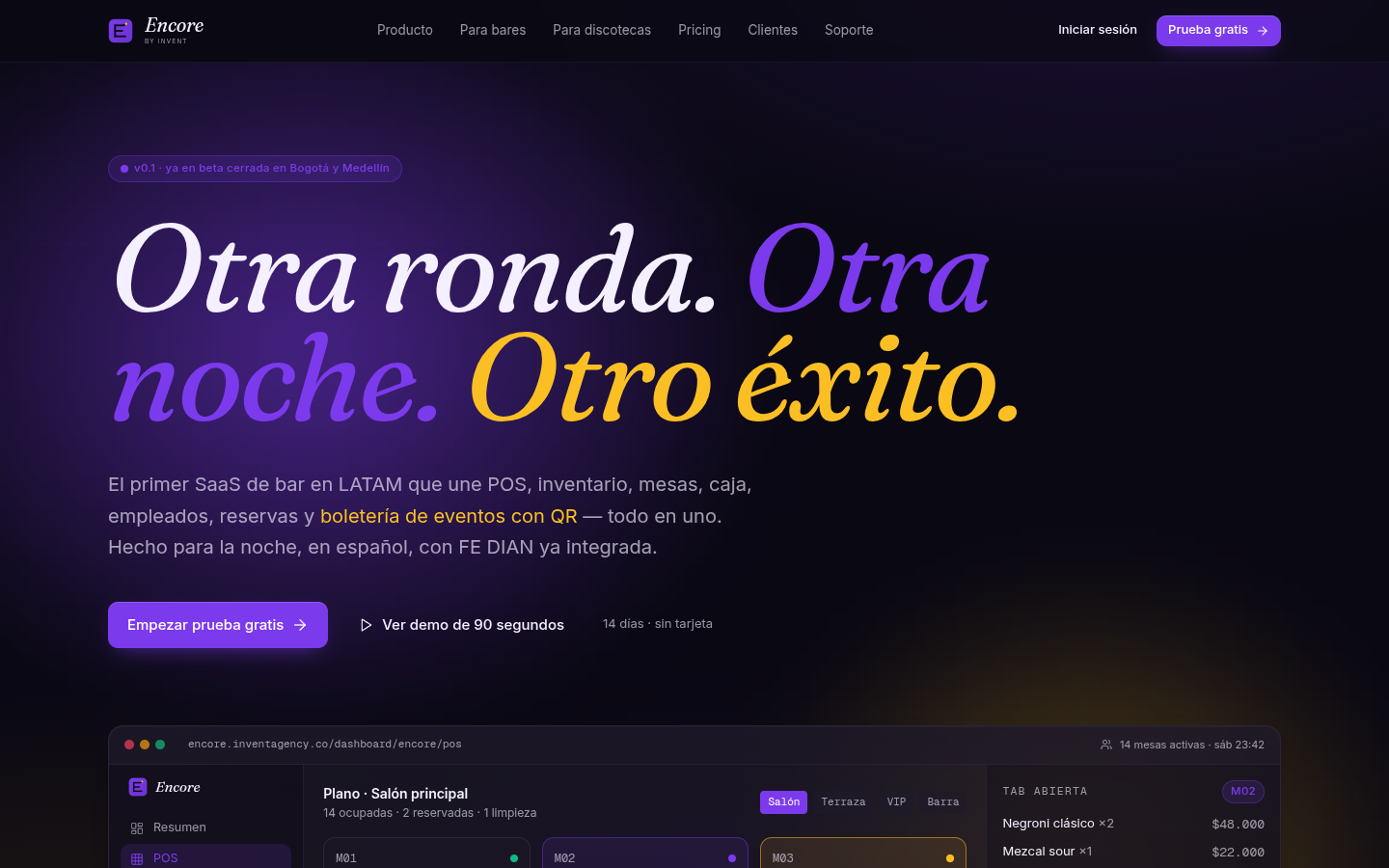 Encore — SaaS Nightlife